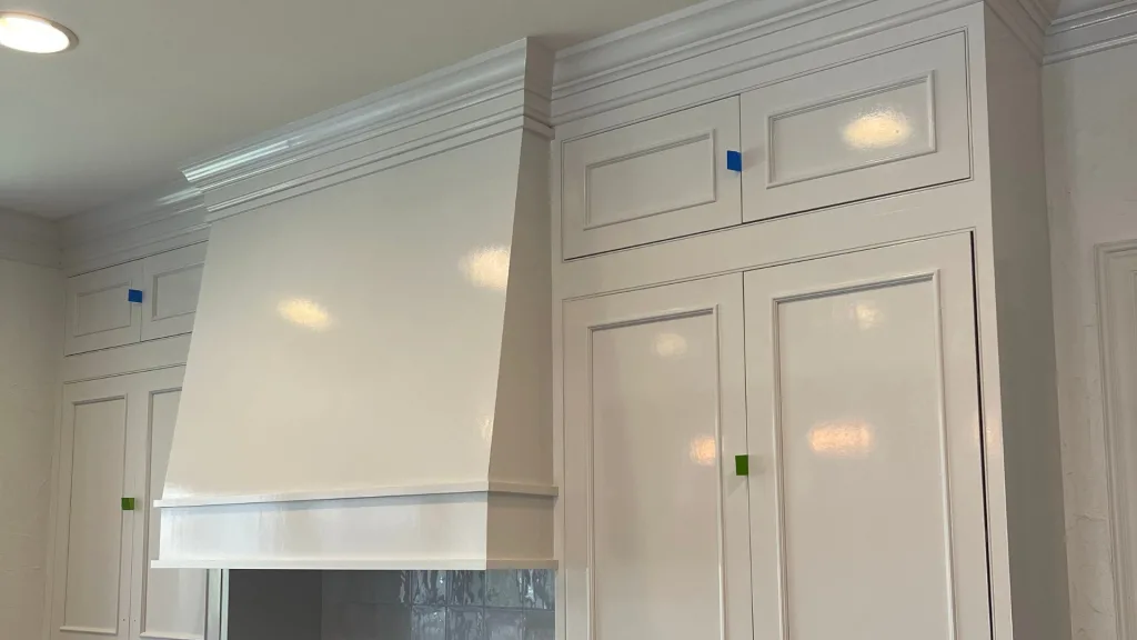 high gloss finished cabinets